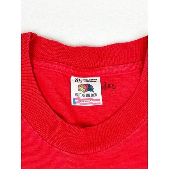 Vintage 90s Beale Street Memphis T-Shirt Red XL Tourist Blues Music Single Stitc - Picture 5 of 9